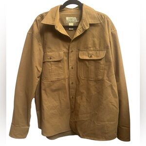 CABELA’S Heavy Weight Flannel Shirt Men's XL Shacket Jacket Brown Deer Skin Soft